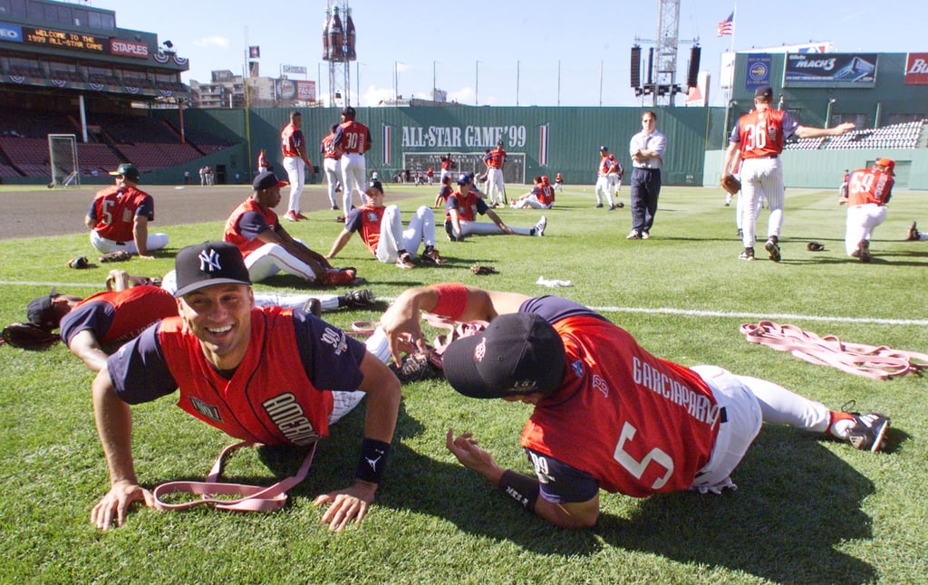 When He's Stretching. When He's Stretching.