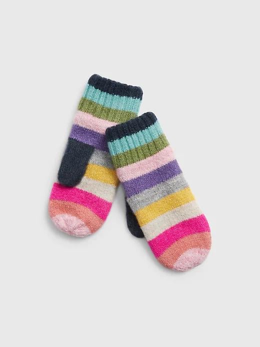 These Kids Crazy Stripe Mittens ($25) will add a burst of vibrant color to any kid's Winter look.