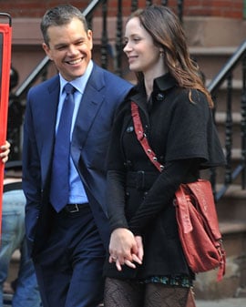Matt Damon Talks Working Relationship With Ben Affleck at Adjustment Bureau Junket With Emily Blunt