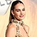 Lily James's Sheer Dress Features the Most Dramatic Plunging Back