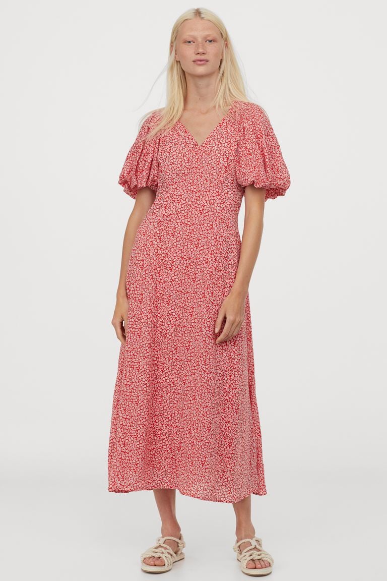 H&M Puff-Sleeved Dress