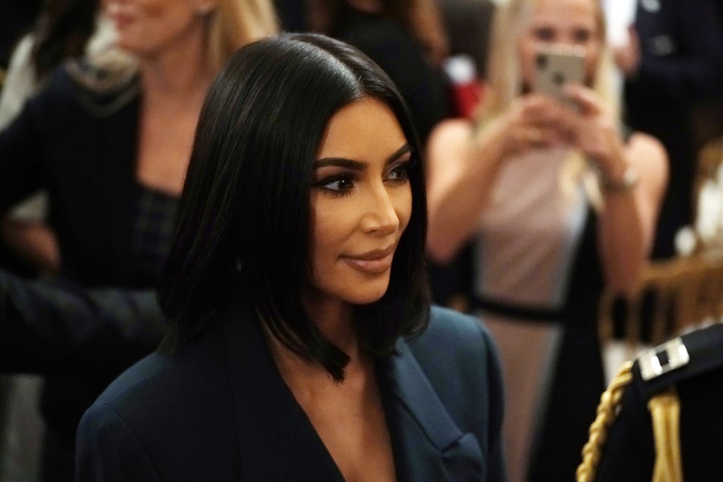 Kim Kardashian Tries 90s Inspired Long Bob Popsugar Beauty
