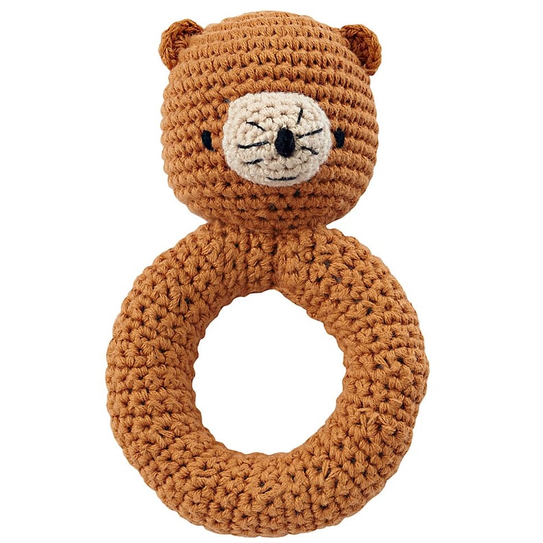 Bear Animal Knit Rattle