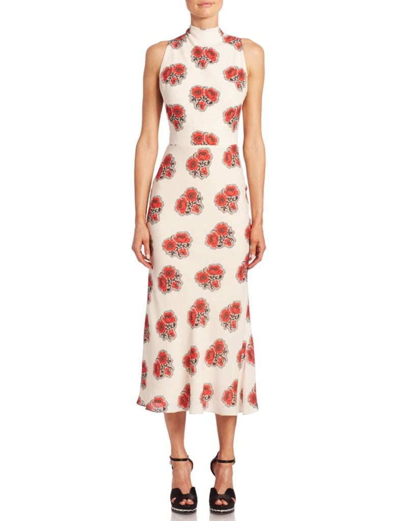 Alexander McQueen Silk Open-Back Midi Dress ($3,075)