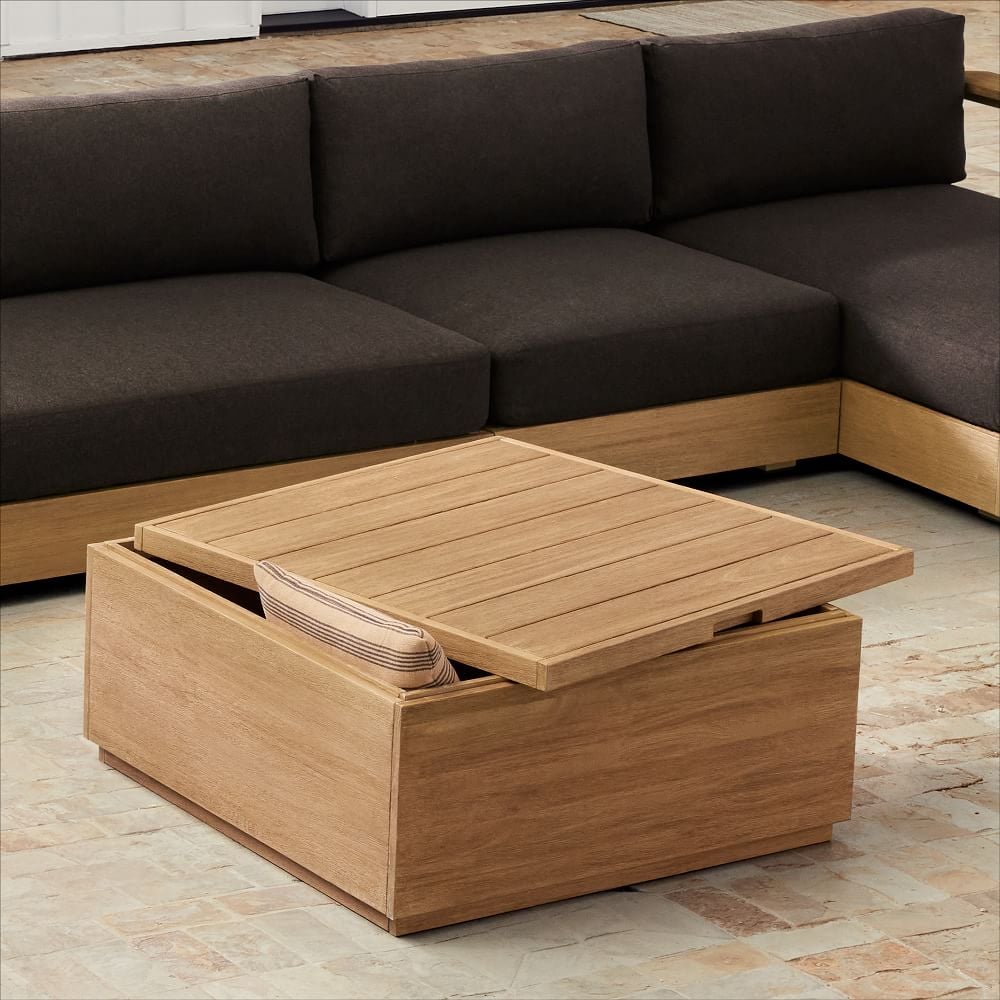 Coffee Table With Storage: Volume Outdoor Square Storage Coffee Table