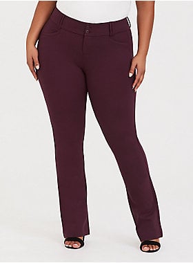 Torrid Burgundy Stretch Trousers