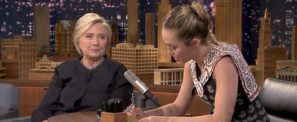 Miley Cyrus Breaks Down in Tears Writing a Thank-You Note to Hillary Clinton