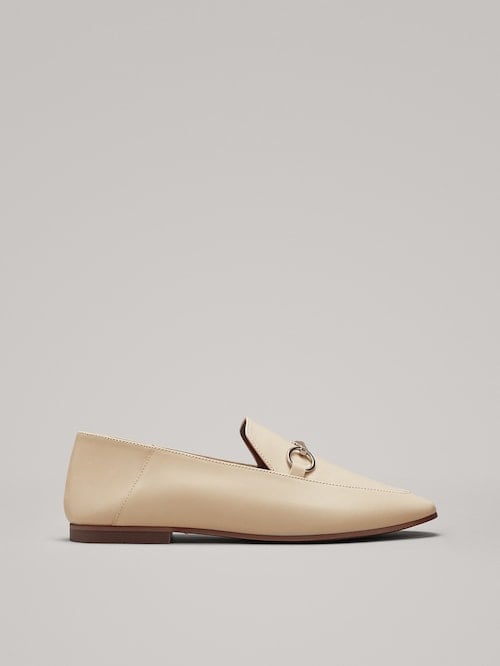 Massimo Dutti Cream Loafers