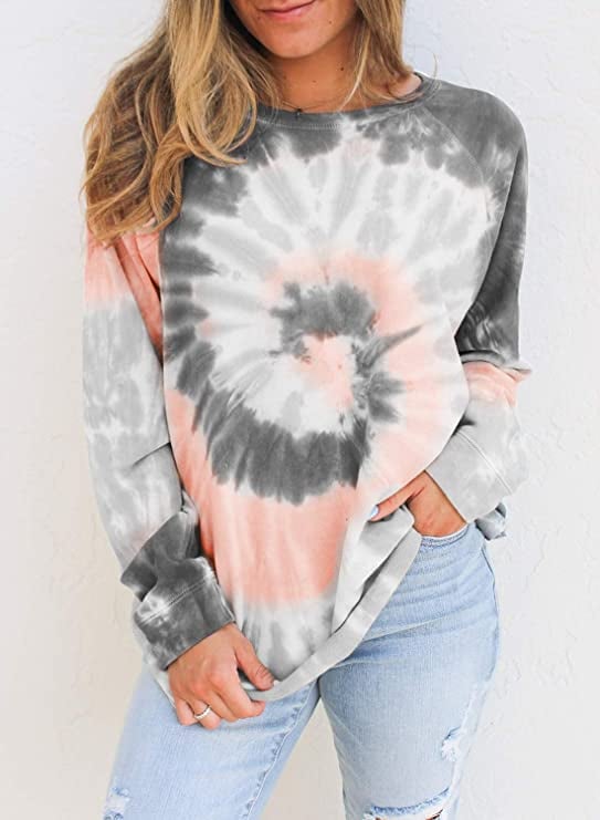 Zecilbo Tie-Dye Crewneck Sweatshirt