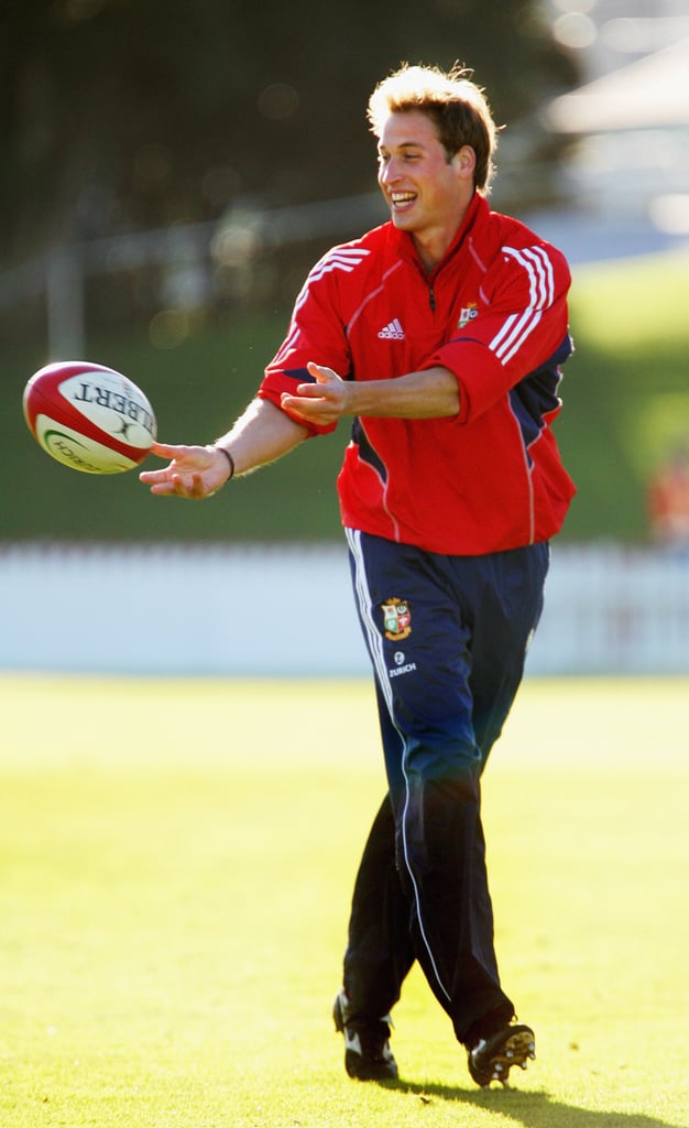 In July 2005, the prince played football with some of the British and Irish Lions in Wellington, New Zealand.
