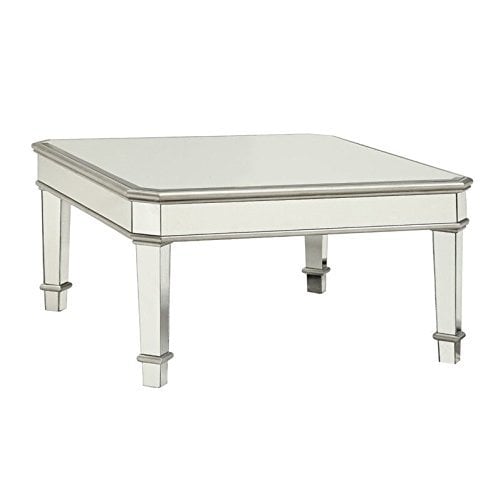 Cairns Square Mirrored Coffee Table Silver