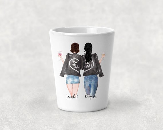 Personalized Best Friend Shot Glass