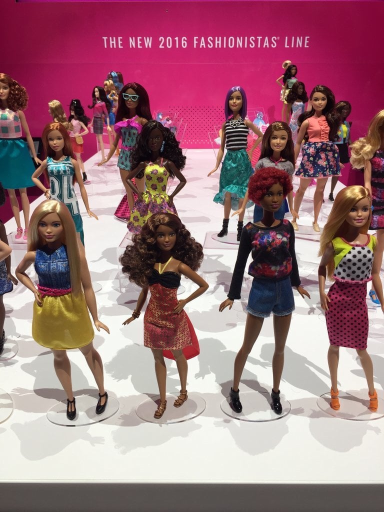 The new Barbie Fashionistas Line features Barbies with different skin tones, body types, eye colors, and hair styles to give your kiddo infinite ways to play with a Barbie that looks a bit more like herself and the girls and women in her own life.