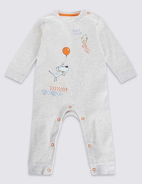 Marks and Spencer Pure Cotton Dog Print Onesie ($16)
