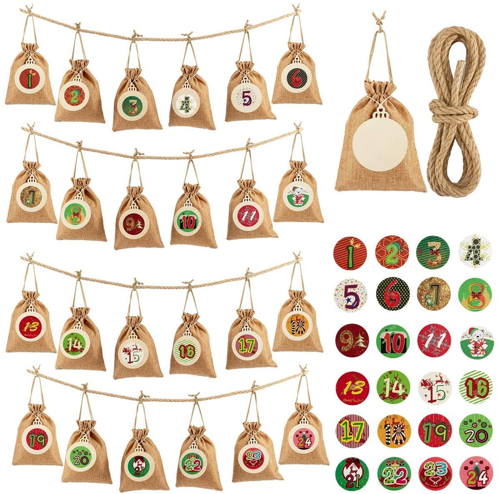 24 Days Burlap Hanging Advent Calender | Best Christmas Advent ...