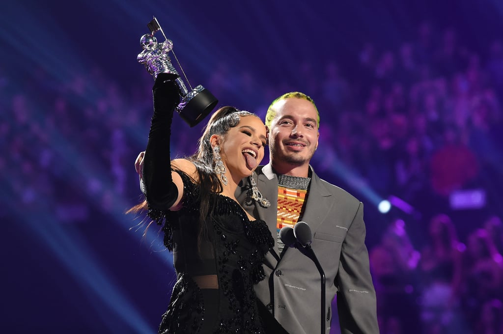 Rosalia and J Balvin at the 2019 MTV VMAs