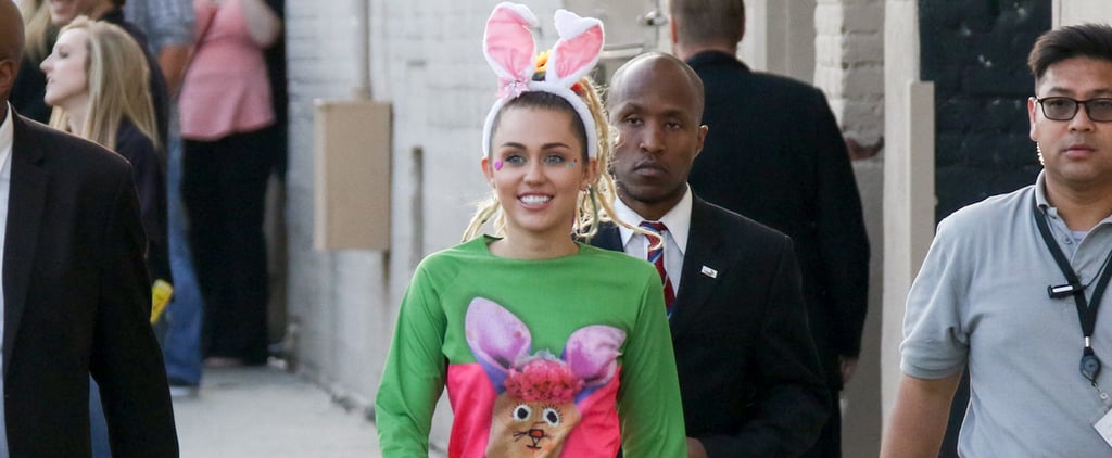 Miley Cyrus Outfit on Jimmy Kimmel Live 2015