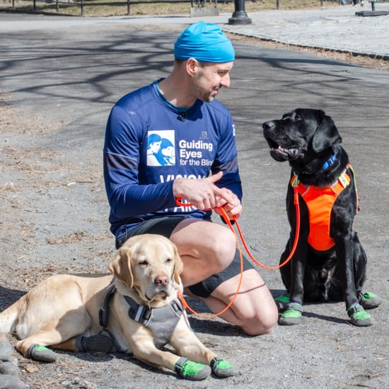 Blind Athlete Runs United NYC Half Led by Service Dogs