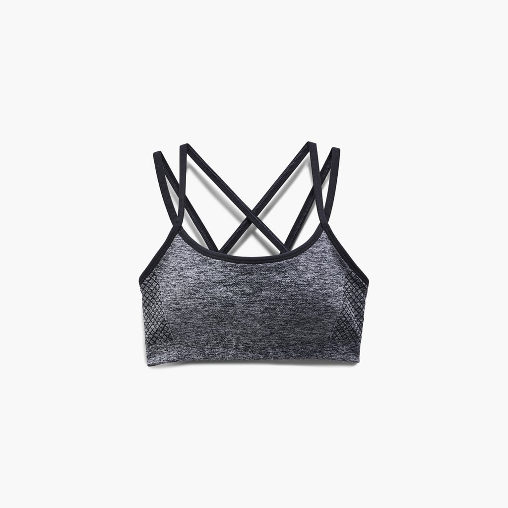 Reebok Victoria Beckham Seamless Textured Bra in Carbon ($80)
