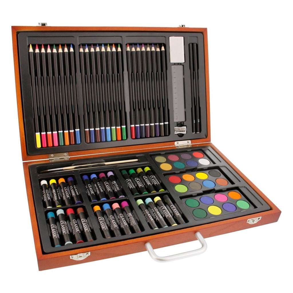 US Art Supply 82 Piece Deluxe Artist Studio Creative Wood