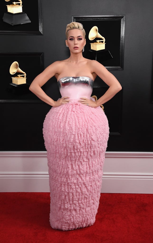 Katy Perry Balmain Dress at the 2019 Grammys