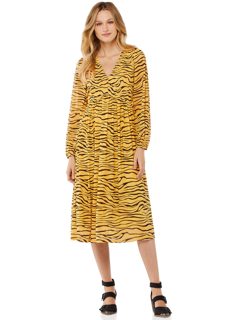 Scoop Women's Smocked Front Midi Dress