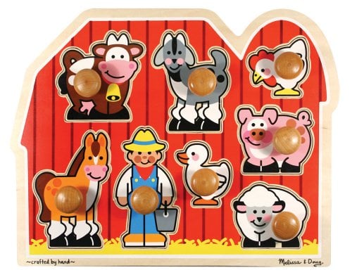 Melissa & Doug Farm Animals Jumbo Knob Wooden Puzzle