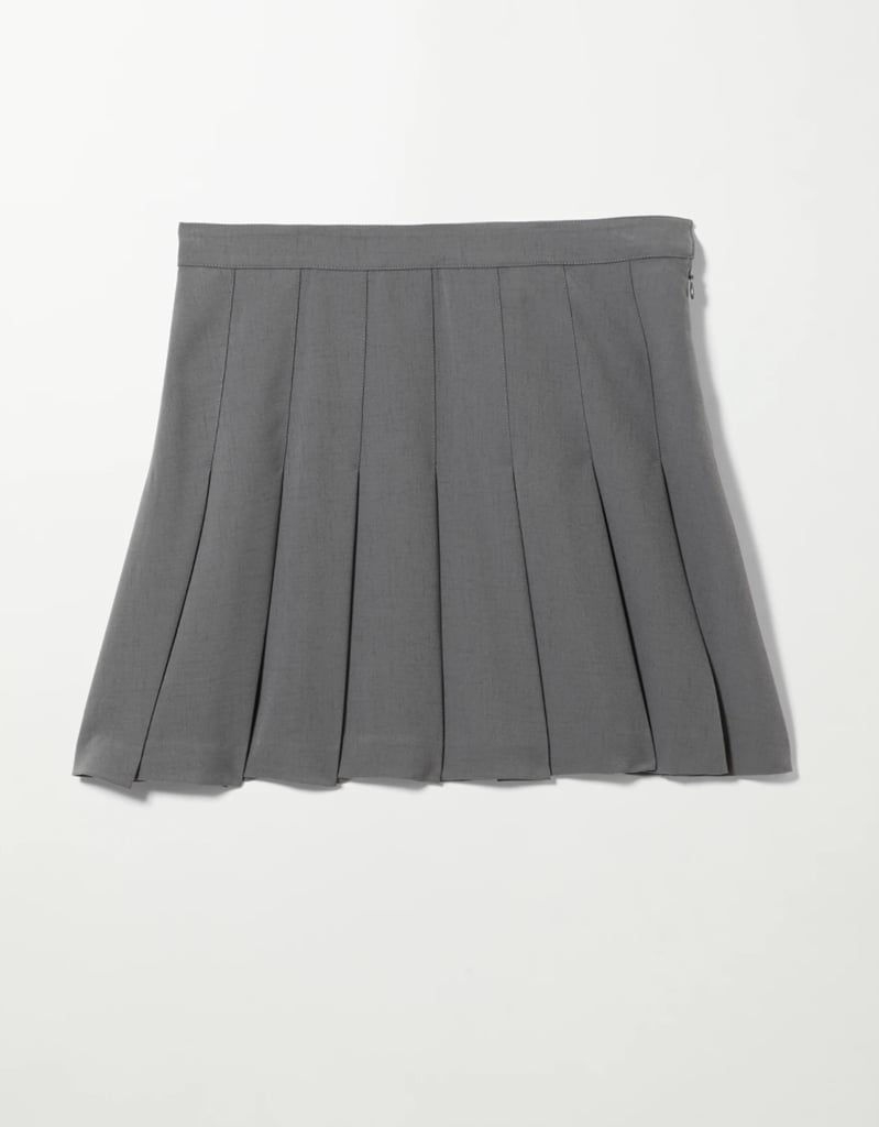 Weekday Check Short Pleated Skirt