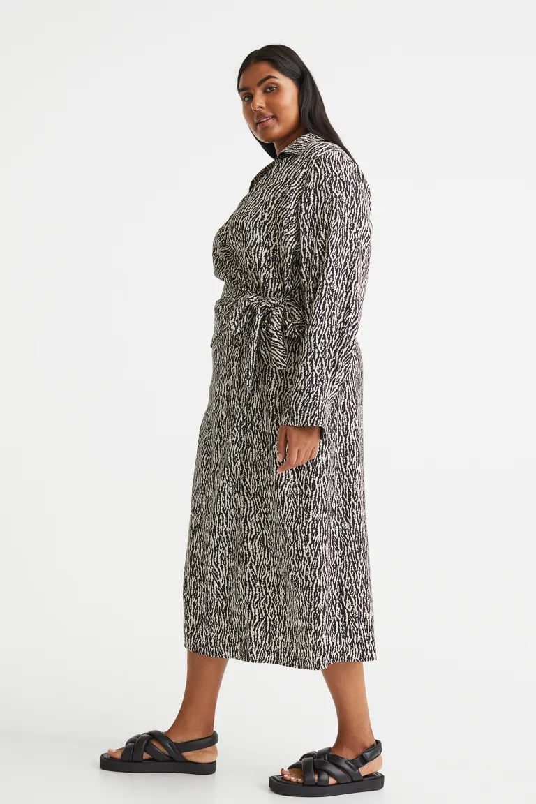 A Sleeved Midi Dress: H&M+ Satin Wrap Dress
