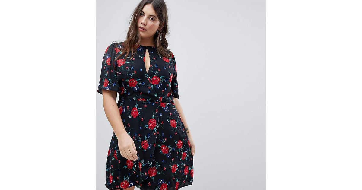 wrap front tea dress