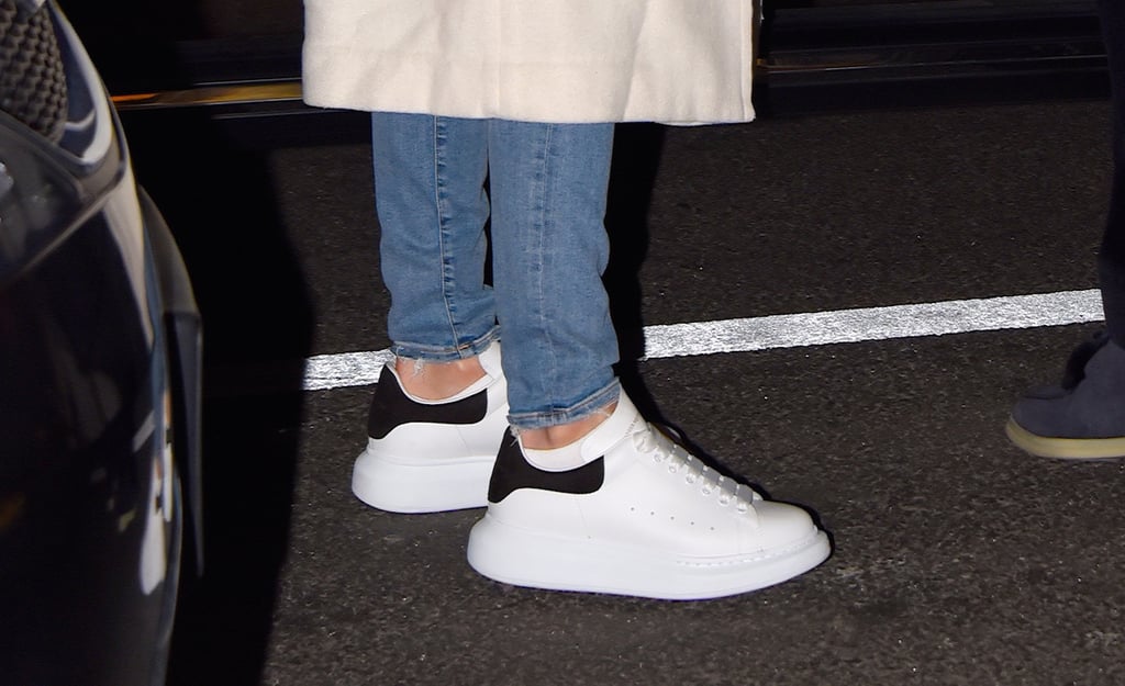 Jennifer Lopez's White Coat and Sneakers With Alex Rodriguez