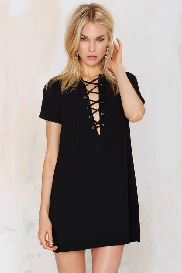 Lace-Up Dress