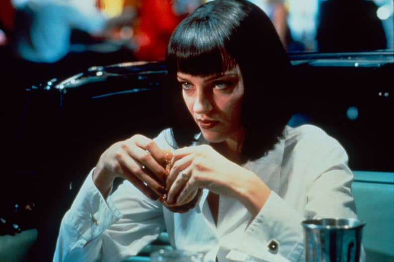 Black wig deals with bangs costume