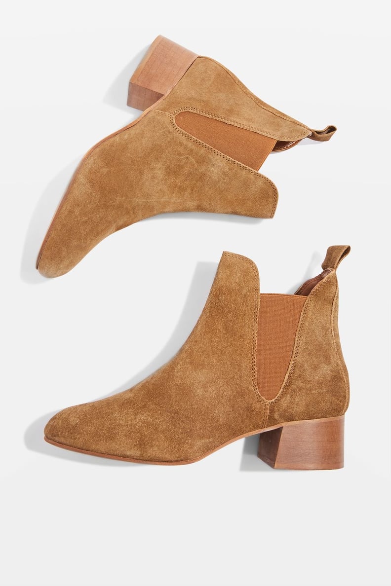 Topshop Barley Suede Heeled Boots