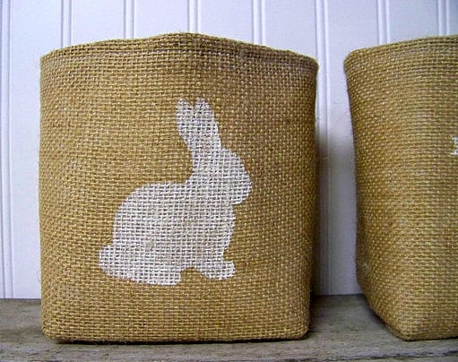 rustic yet chic burlap basket