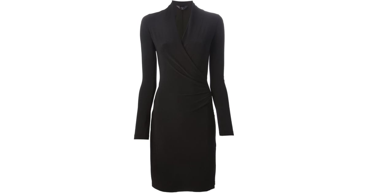 Norma Kamali Wrap-Style Fitted Dress ($131) | MM.LaFleur Black Wrap ...