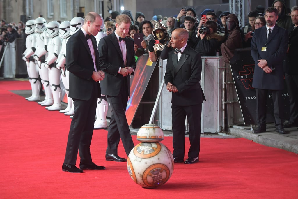 Prince William and Harry Star Wars Last Jedi Premiere 2017