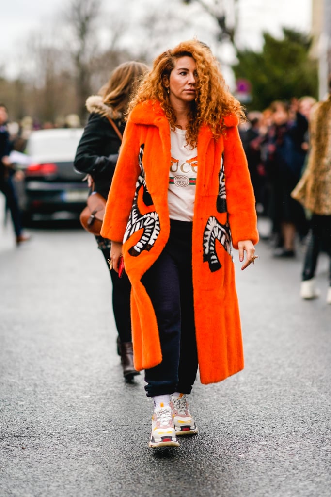 With a Bright Coat and Denim