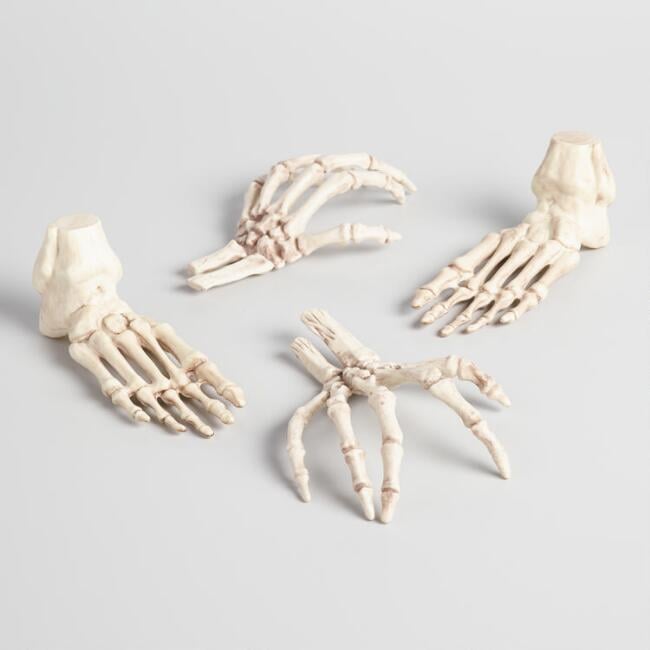 Skeleton Hands And Feet Set Of 4 ($16)
