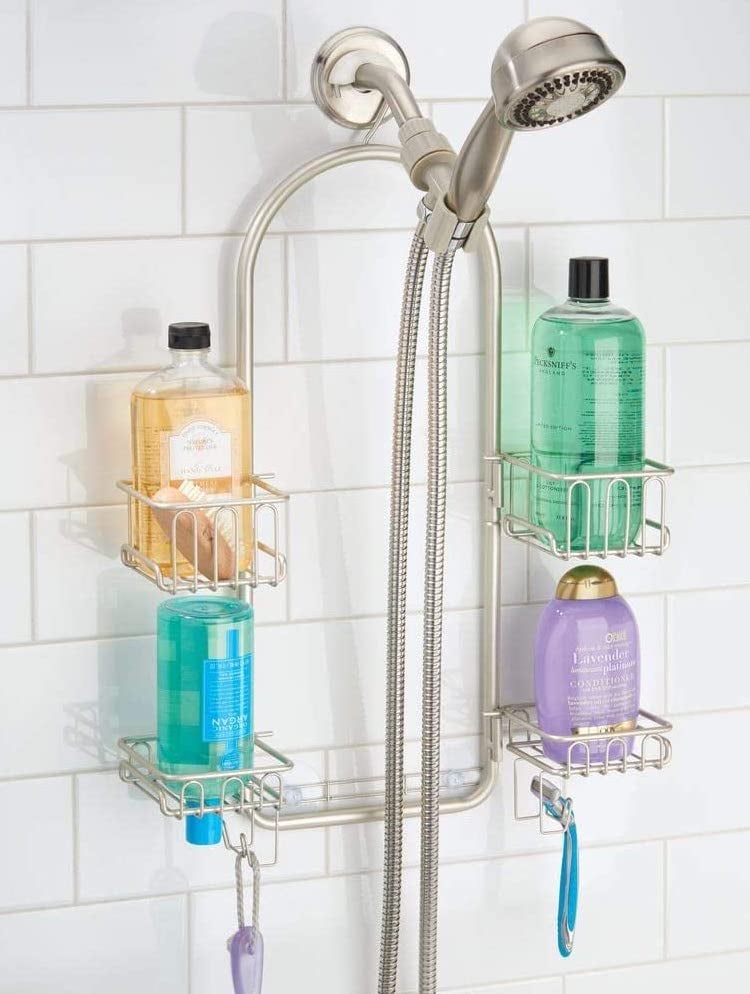 mDesign Modern Metal Hanging Bath and Shower Caddy Best Bathroom