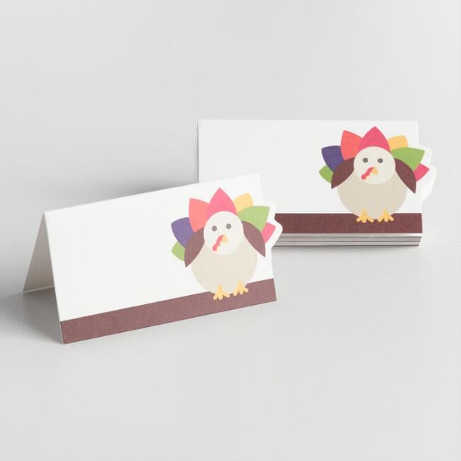 Set of 12 Turkey Place Cards ($5)