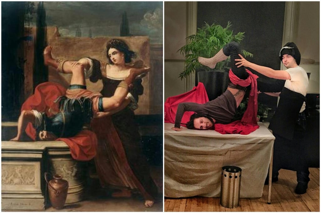 "Timoclea uccide il capitano di Alessandro Magno" by Elisabetta Sirani, 1659