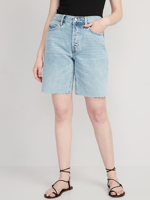 Long Denim Shorts