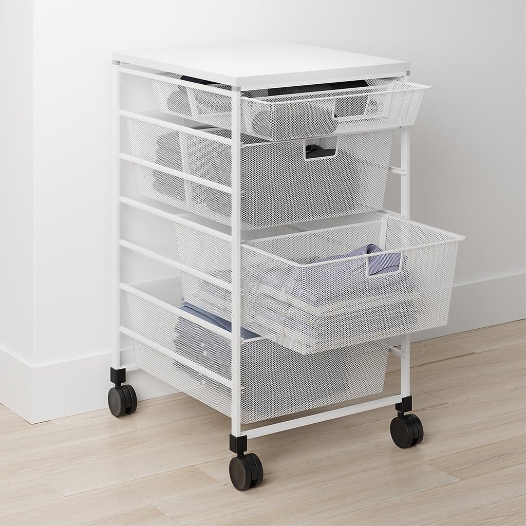 Best Rolling Cart: Elfa White Medium Start-A-Stack Accessory Kit