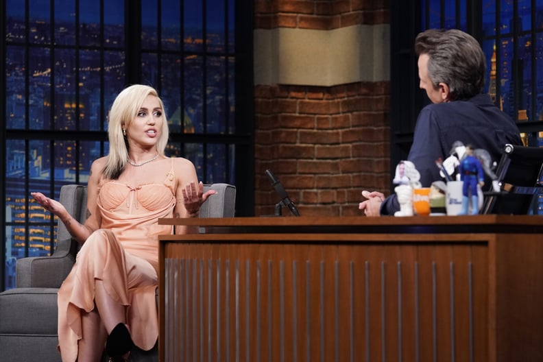 Miley Cyrus on "Late Night With Seth Meyers"