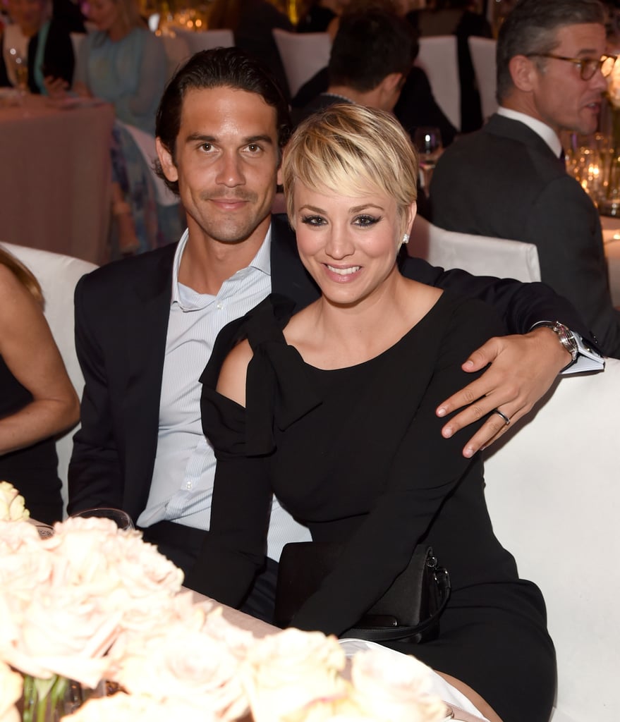 Kaley Cuoco cuddled up with her husband, Ryan Sweeting.