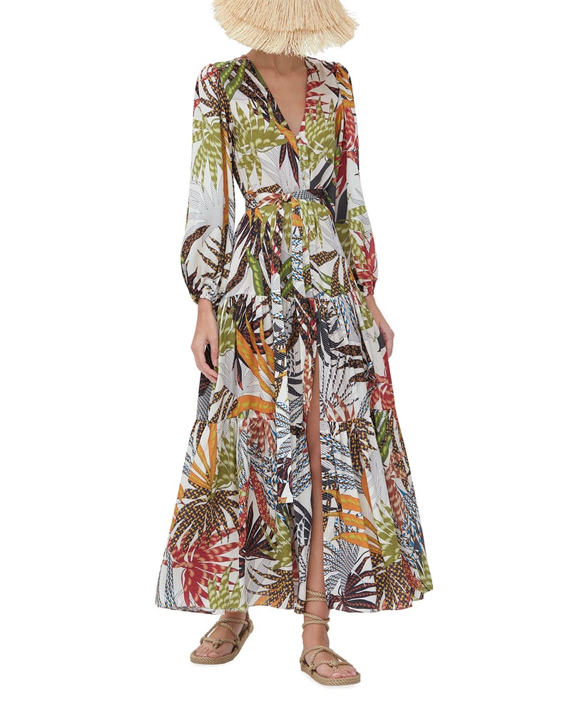 Alexis Terena Belted Palm-Print Maxi Dress