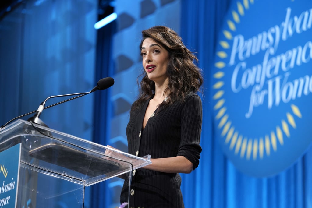 Amal Clooney Paule Ka Black Sweater Dress