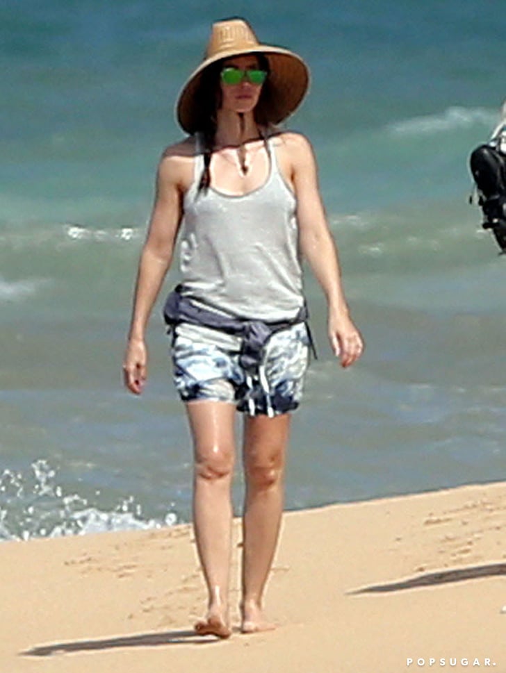 Jessica Biel Wearing A Bikini In Hawaii 2014 Pictures Popsugar
