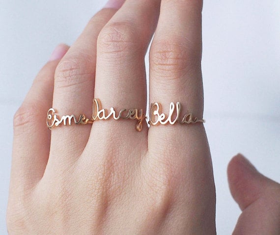Grace Personalized Custom Name Ring